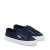 Sneaker SUPERGA "3750 JERSEY ROUCHES LEGGERA", Gr. 36, blau (blau navy), Textil, sportlich, Schuhe