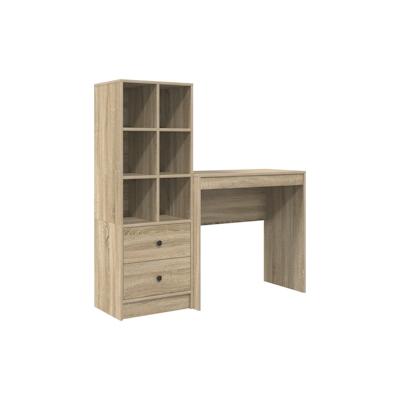 vidaXL Schreibtisch mit Stauraum Sonoma Eiche Holzwerkstoff Image