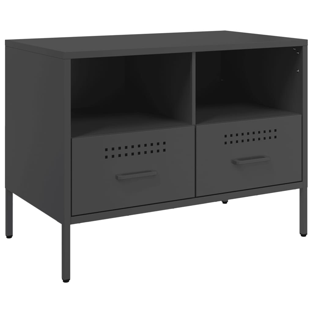 vidaXL TV-Schrank Schwarz 68x39x50,5 cm Stahl Image