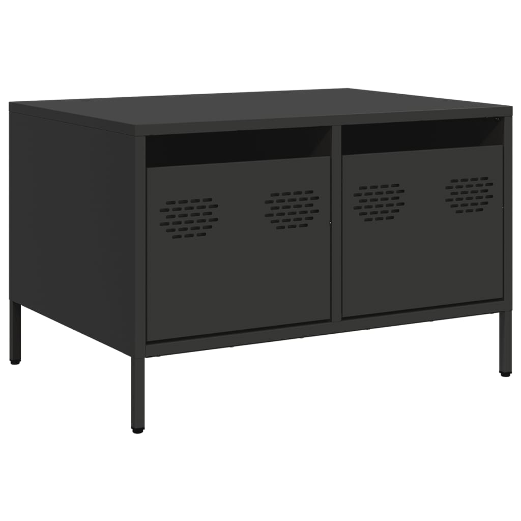 vidaXL TV-Schrank Schwarz 68x50x43,5 cm Kaltgewalzter Stahl Image