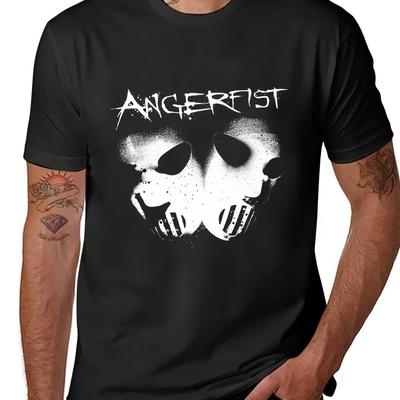 TEMU Mens Graphic Tee - Vintage-inspired Cotton T-shirt With Skull Design, Casual Round Neck, Short Sleeve, Machine Washable, Harajuku Style, 180g, O Image