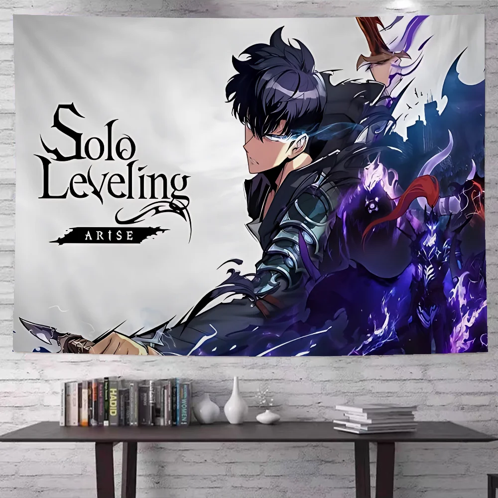 Solo Leveling Anime Cartoon Tapisserie Kunst Science Fiction Zimmer Home Decor Wandbehang Home Decor Image