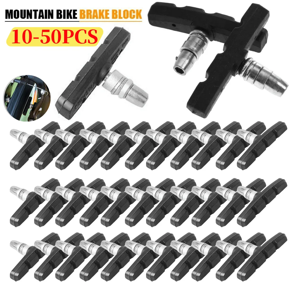 10-50PCS V Typ Stille Bremsbeläge Schuhe Fahrrad Radfahren Mountainbike Dead Speed Bremsbeläge Für berg Falträder