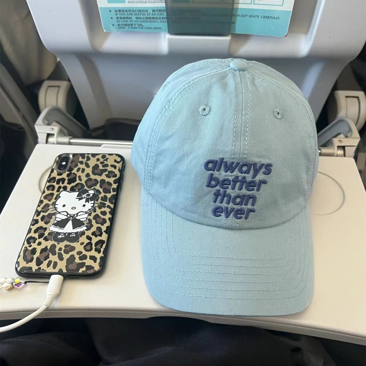 Frauen Mode Hut Koreanische Version Brief Gestickte Blaue Baseball Kappe Kinder Breite Baseball Kappe Kawaii Süße Stil Sonnenhut Image