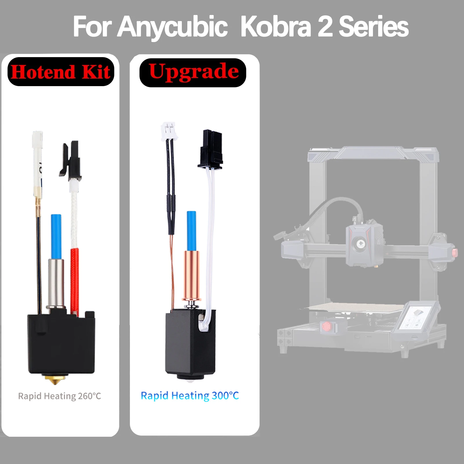 Verbessertes Hotend-Kit 24 V für Anycubic Kobra 2 Kobra 2 Series Neo Pro/Plus/Max Hot End Kit 24 V 60 W Kobra 2 Plus/2 Max/2 Neo/2 Pro Image