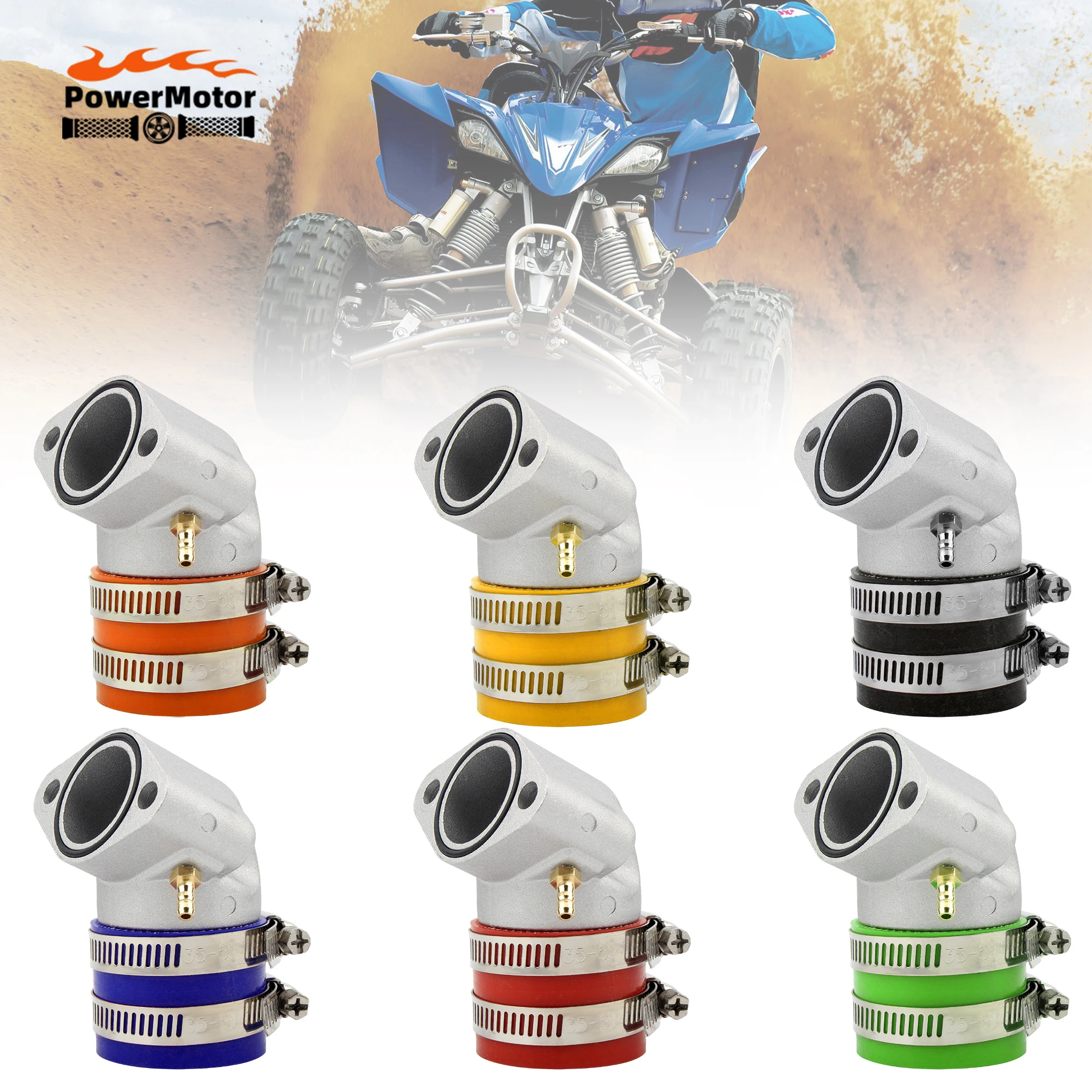 Aluminium-Motorrad-Ansaugkrümmermanschette für GY6 125 cc – 250 cc 4-Takt QMJ QMI 152/157 Moped-Motoren, Roller, ATV und Go-Kart Image