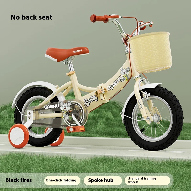 Zusammenklappbares Kinderfahrrad, 3–6 Jahre alter Kinderwagen, männliche und weibliche Studenten, zusammenklappbares Fahrrad, Kinderspielzeugauto, Fahrrad Image