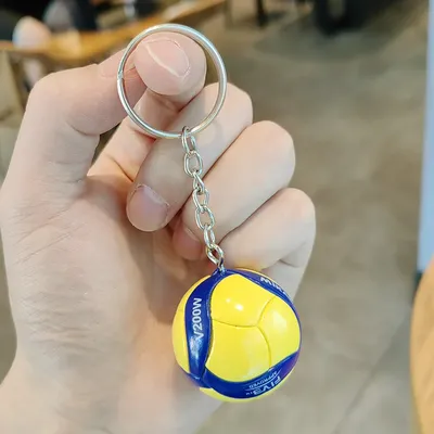 New sports PVC volleyball keychain decoration volleyball gift beach ball sports keychain