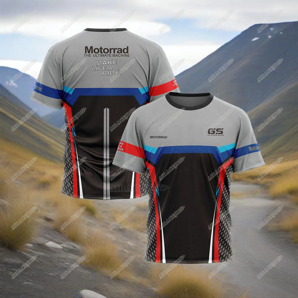 Für BMW GS Motorrad T-Shirt R1250GS R1200GS F850GS F750GS Touring Motorrad Racing ADVENTURE Schwarz Grau Sommer Trikots Image