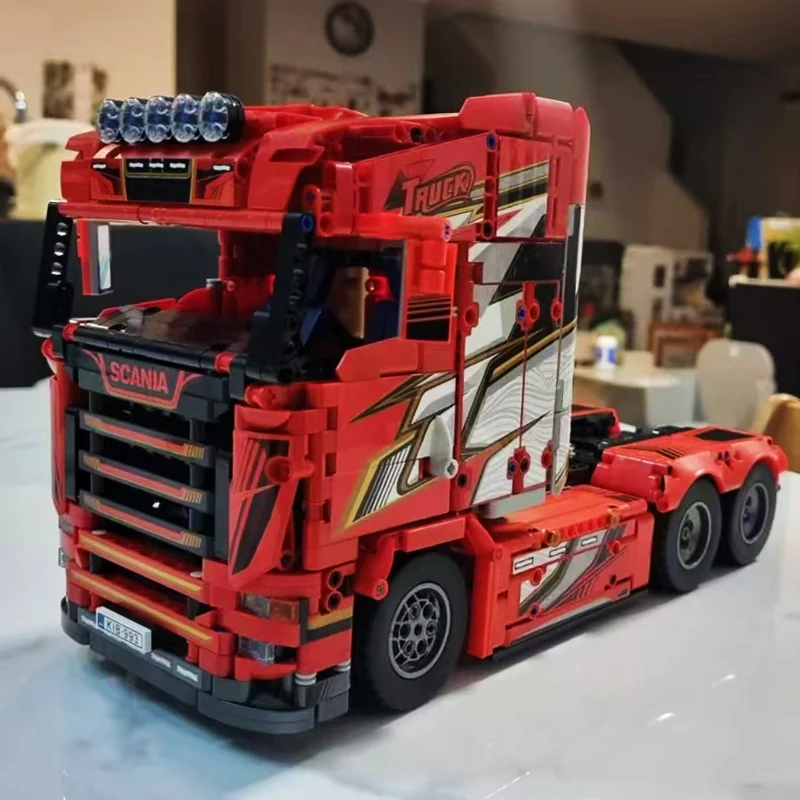 Technische Serie Stadt Fracht Lkw Bausteine High-Tech Schwere Lkw Traktor Modell Ziegel Spielzeug Für Kind Weihnachten Geschenk MOC