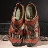 2025 sommer Männer Sandalen Aus Echtem Leder männer Casual Schuhe Outdoor Männer Leder Sandalen für