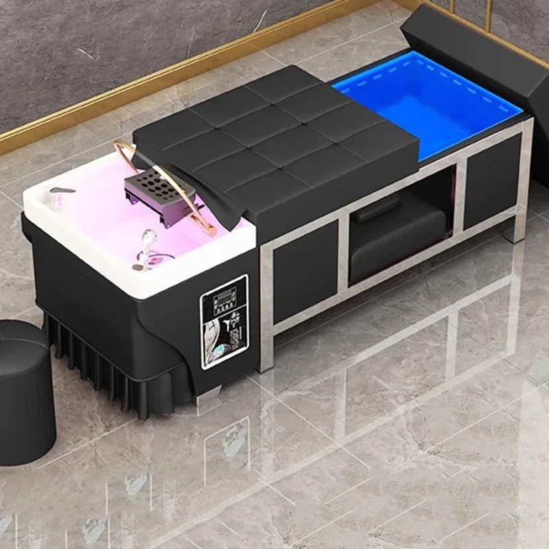 Wasser Tank Shampoo Stuhl Tragbare Wasser Zirkulation Haar Waschen Stuhl Massage Luxus Fauteuil Coiffure Salon Möbel MQ50SC Image
