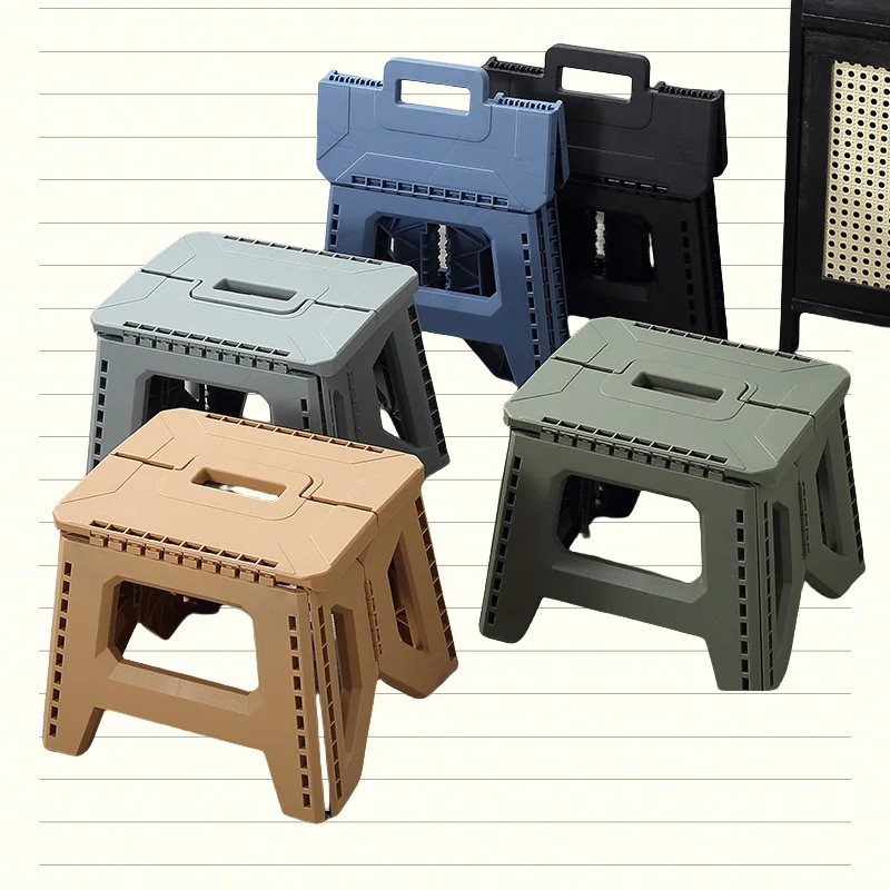Klapphocker, niedriger, verdickter Maza-Hocker für den Kindergarten, Outdoor-Campingstuhl, tragbare kleine Bank für den Haushalt