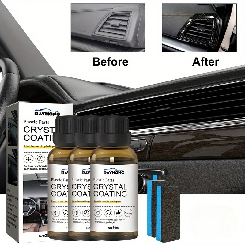 1-10PCS 30ML Kristall Beschichtung Kunststoff Wiederherstellung Auto Innen Reiniger Dashboard Staubdicht Glanz Erneuerung für Auto Wartung Image