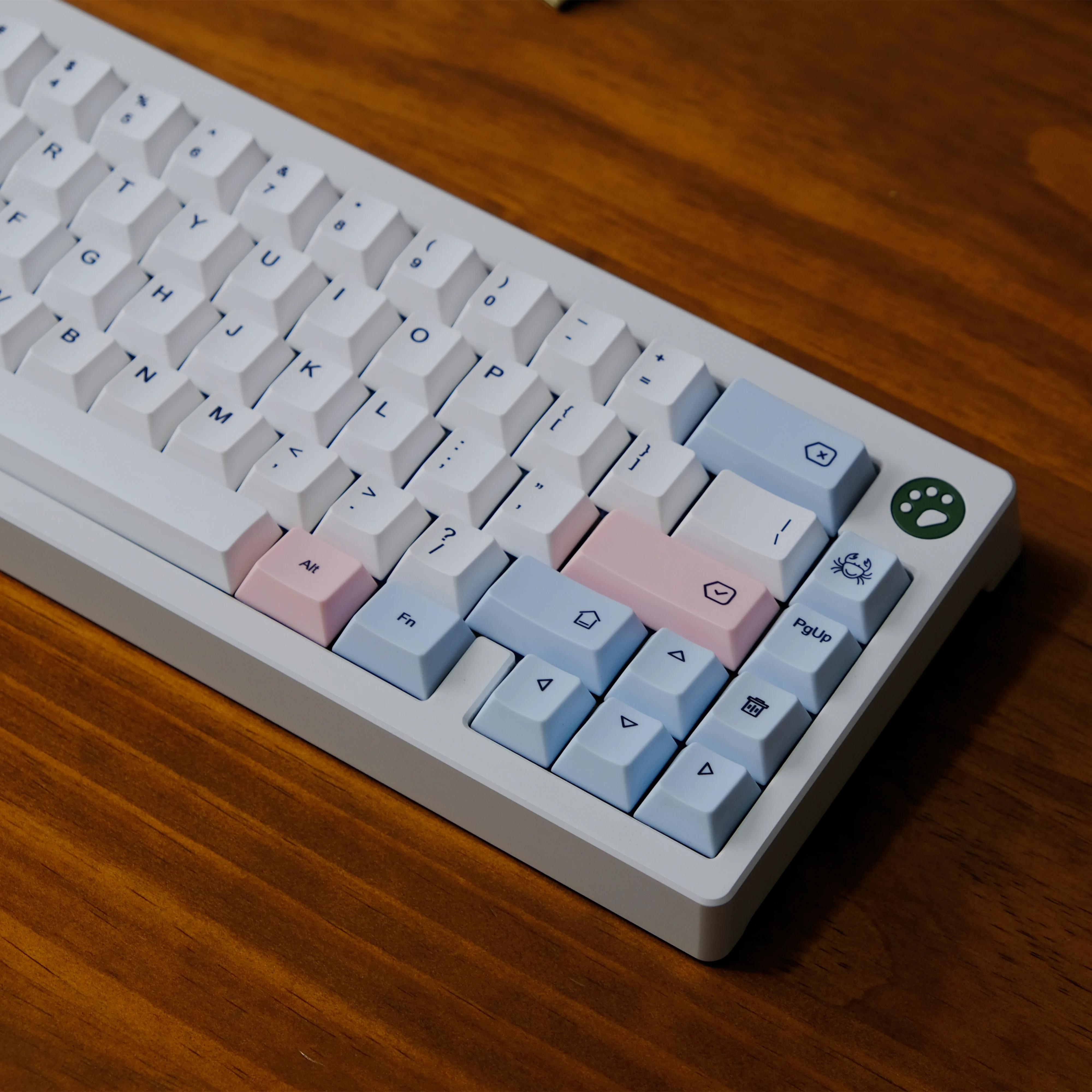 Kreidertastenkappen, 151 Tasten, großes Set, Kirschprofil, JCM, PBT EN/KR, geteilt, Alice 7u, Space Bars für mechanische Tastatur, HI75 Wooting Image