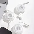 Organizzatore di cavi portatile trasparente Gestione cavi Avvolgicavo Supporto per telefono
