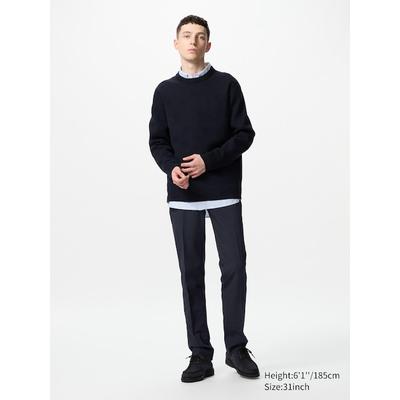 Uniqlo - Airsense Trousers (wool-like, Longer) - Navy