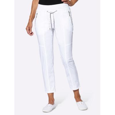 7/8-Hose CASUAL LOOKS, Damen, Gr. 42, Normalgrößen, weiß, 98% Baumwolle, 2% Elasthan, unifarben, 7/8-Länge, Hosen Image