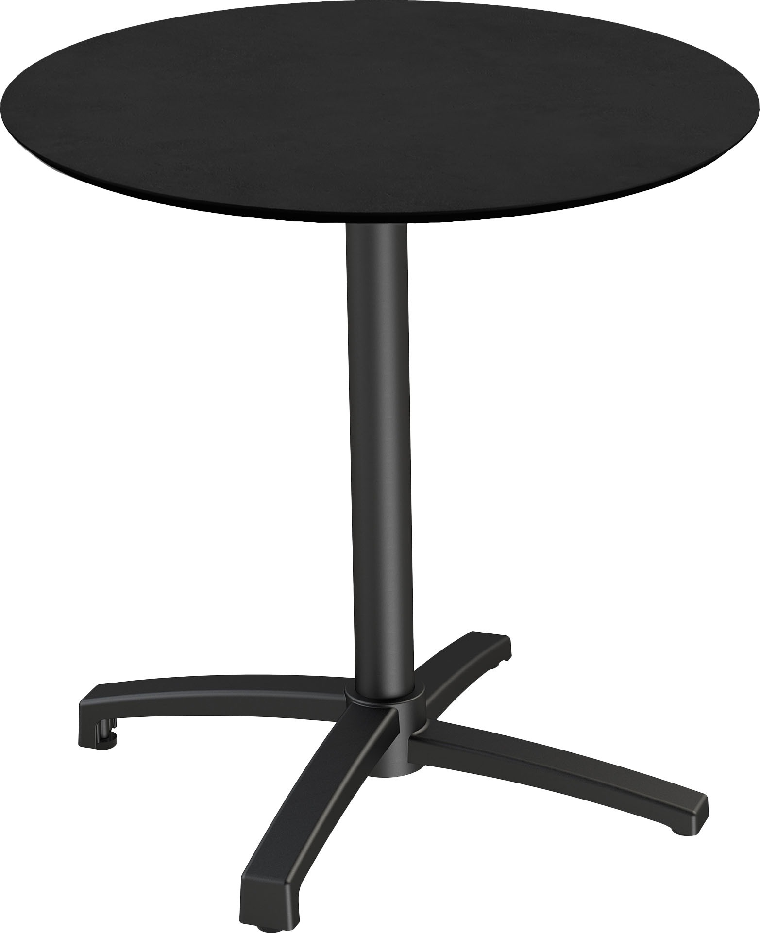 Klapptisch ESSENTIALS "X cross", schwarz (schwarz, schwarz, schwarz), B:69cm H:72cm T:69cm, Aluminium/HPL Tischplatte, Tische, in verschiedenen Ausführungen