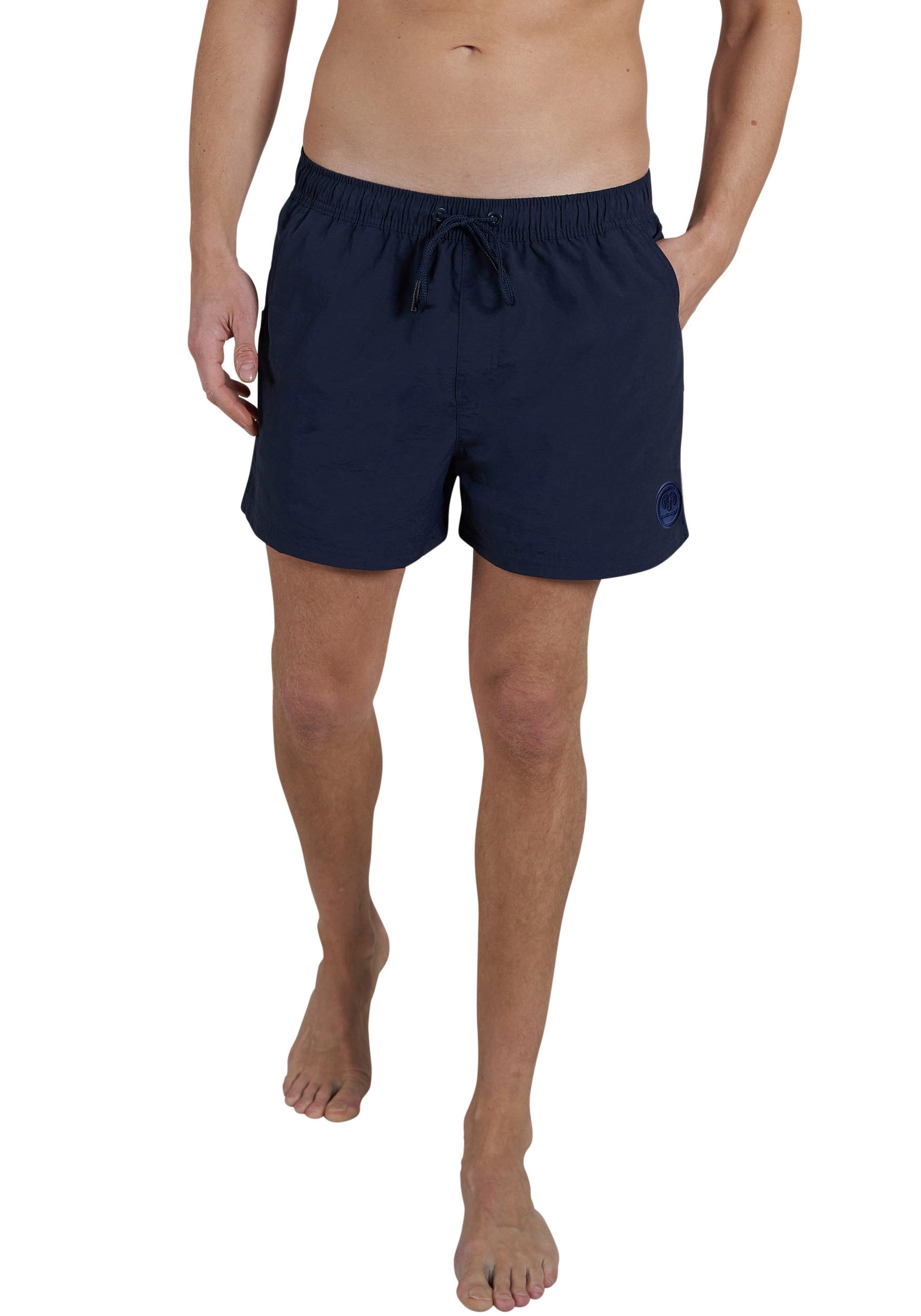 Badeshorts CECEBA "Rio", Herren, Gr. XXXL, N-Gr, blau (navy), Popeline, Polyamid, Polyester, unifarben, Badehosen, mit großem Größenlauf, bequem, kein Aufblähen durch Air Leak Systems Image