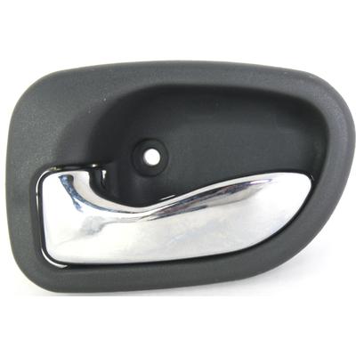 JC Whitney Interior Door Handle Gray bezel with chrome lever, Front or Rear, Driver Side, 1-year unlimited-mileage warranty REPH462386