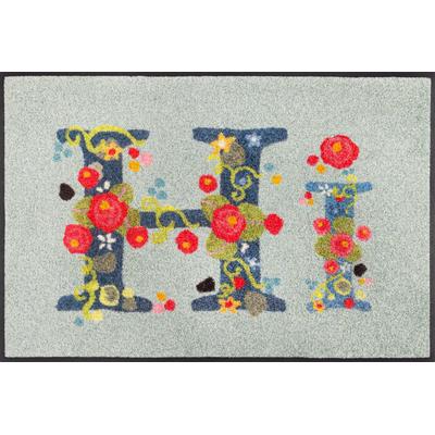 Fußmatte "Hi with Roses", bunt, B:50cm H:7mm L:75cm, Polyamid, WASH+DRY BY KLEEN-TEX, Teppiche Image