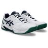 Tennisschuh ASICS "GEL-DEDICATE 8 CLAY", Gr. 45, weiß (weiß, midnight), Synthetik, sportlich, Schuhe, Sandplatzschuhe für Ascheplätze
