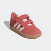 Klettschuh ADIDAS SPORTSWEAR "VL COURT 3.0", Gr. 26, rot (preloved scarlet, core weiß, bright rot), Leder, Synthetik, sportlich, Schuhe, für Kinder, inspiriert vom Design des adidas samba