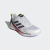 Hallenschuh ADIDAS PERFORMANCE, Gr. 43, cloud weiß, aurora metallic, aurora plum, Textil, Synthetik, sportlich, Schuhe, besonders geeignet für Handball und Volleyball