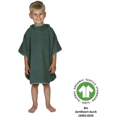 Badeponcho WÖRNER "at home", braun (pinie), L:60cm, Baumwoll-Webfrottier, Hausmäntel, Biobaumwolle, maschinenwaschbar, trocknergeeignet Image