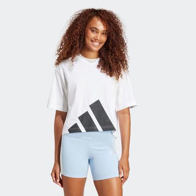 T-Shirt ADIDAS SPORTSWEAR "W BL SJ BF T", Damen, Gr. M, schwarz-weiß (weiß, schwarz), Obermaterial: 100% Baumwolle, sportlich, Shirts Image
