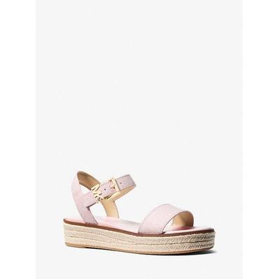 Richie Signature Logo Platform Espadrille Sandal - Natural - Michael Kors Flats