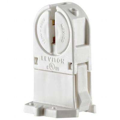 LEVITON 13654-TWP Lamp Holder,Tall Profile,w/ Panel Post