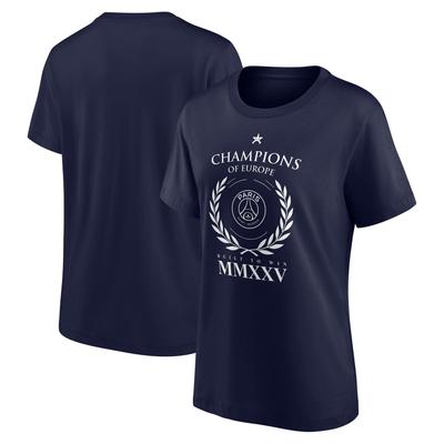 PSG Europameister Numerals Grafik T-Shirt - Marineblau - Damen Image