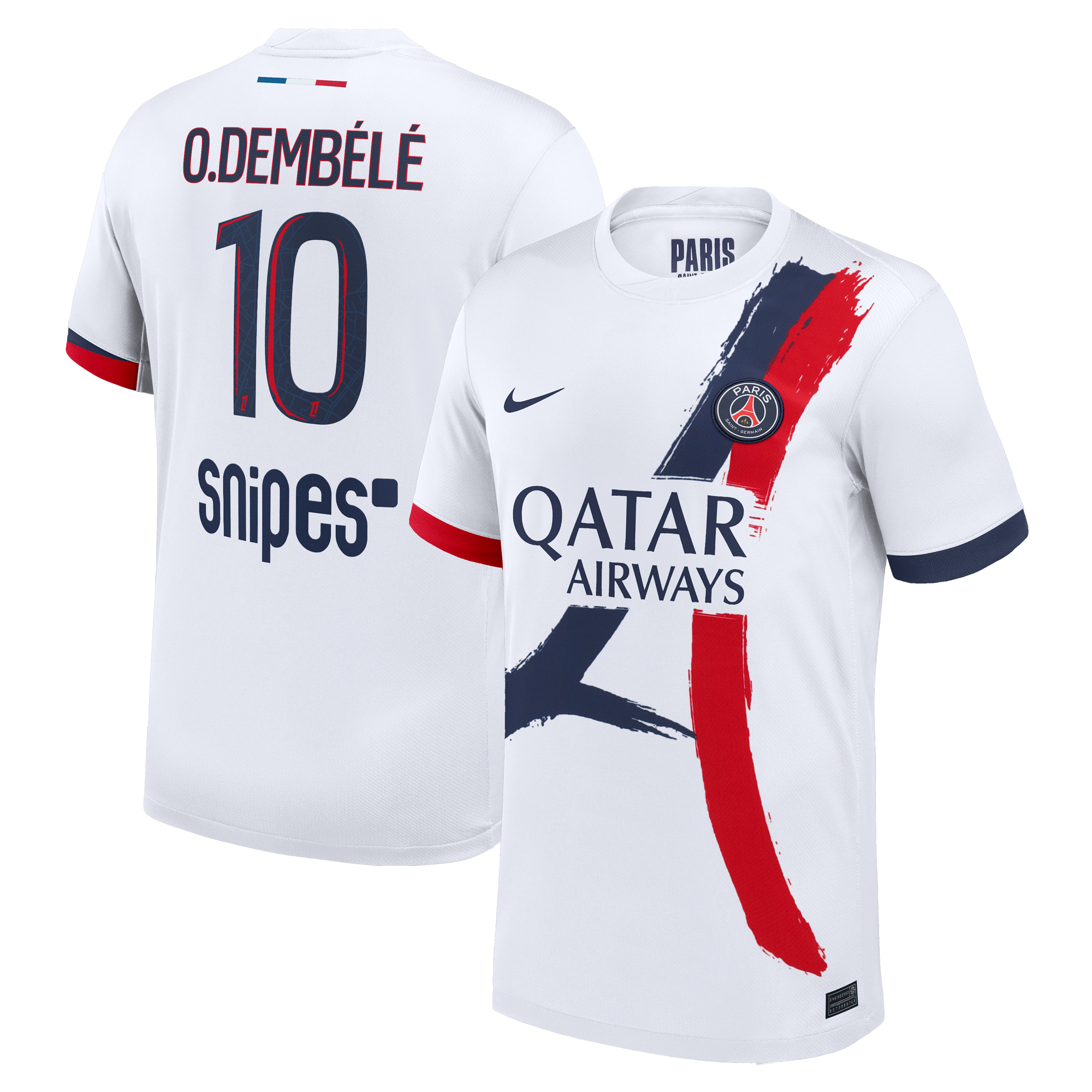 PSG Nike Stadium Auswärtstrikot 2025-26 mit Aufdruck O. Dembélé 10 Image