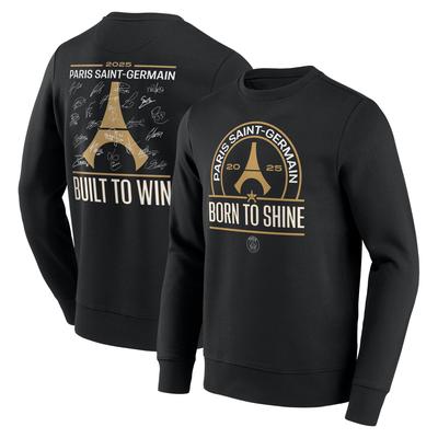 PSG Europameister Unterschrift Roster Grafik Crew Sweatshirt - Schwarz - Herren Image