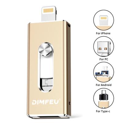 TEMU 256gb Flash Drive Intended For Iphone, 128gb 64gb 32gb Storage Files Photos Videos Backup, Compatible With Iphone Ipad Pc, Plug And Play Image
