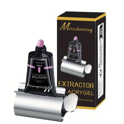 TEMU Misscheering Acrylic Nail Extension Squeezer - Stainless Steel, Manual, Lazy Squeezer For Long-lasting Nails, No Glue Needed, , Durable Nail Art Tool, Nail Art Supplies Image