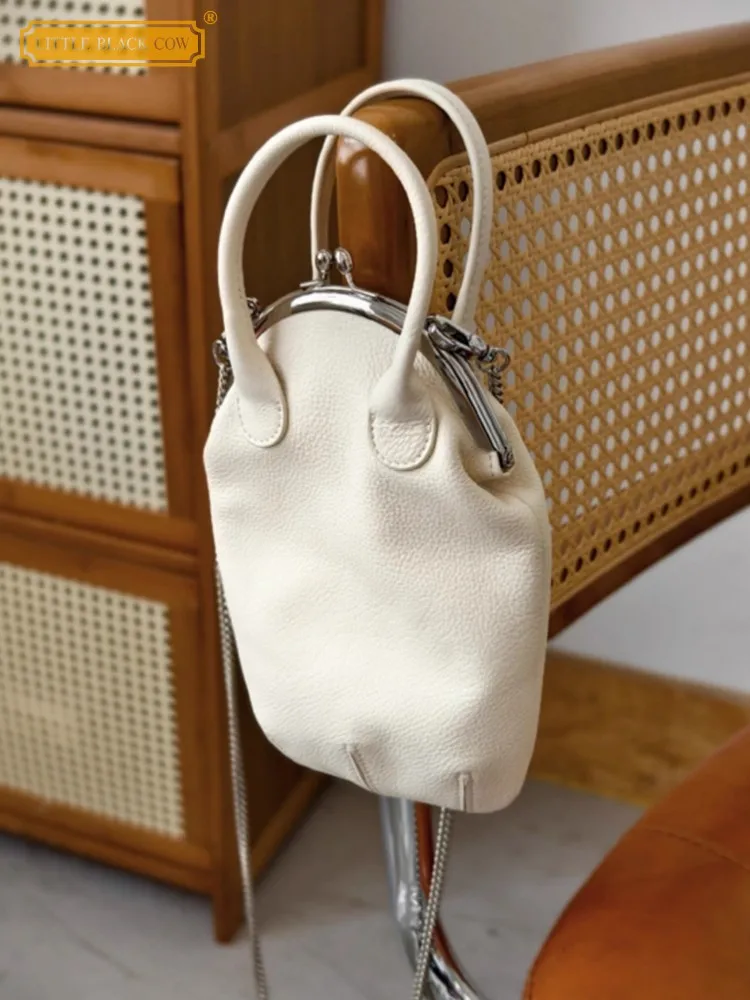 Neue Frauen Aus Echtem Leder Mode Hobos Tasche Rindsleder Einzelnen Schulter Tasche Elegante Kette Tasche Damen Büro Casual Umhängetaschen