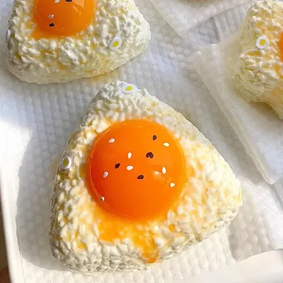 Taba Squishy Egg Rice Ball Squeeze Toy Stress Relief Sensory Fidget Toys for Adults Kids, Anti-Anxiety Fun Party Favors Gifts