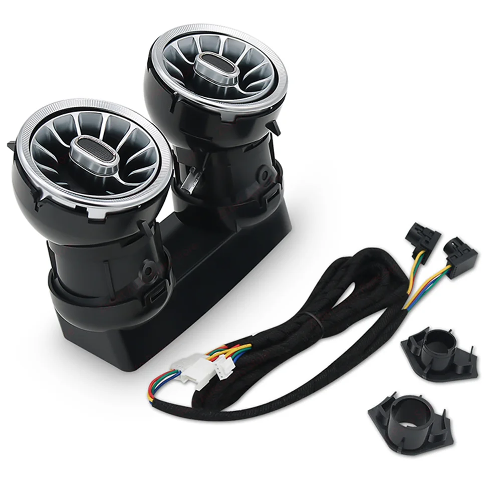 Hinten LED Air Vents Für Mercedes Benz W205 W213 X253 W222 W463a C GLC Klasse Auto 3/64 farbe Turbine Outlet Düse Umgebungs Licht Image