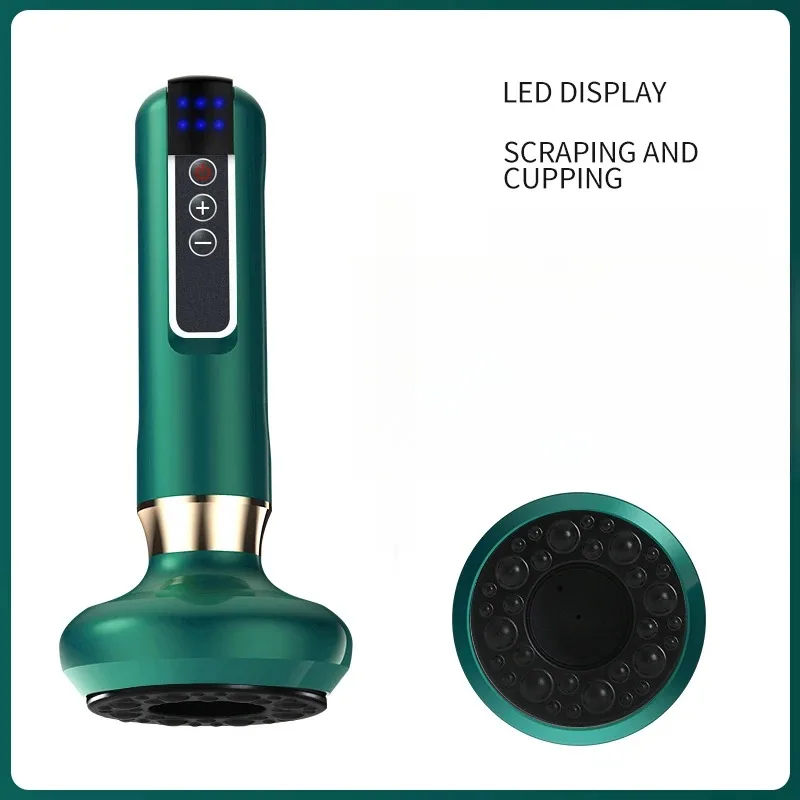 Elektrisches Saugnapf-Massagegerät, beheiztes und wiederaufladbares Rückenmassagegerät, Saugnapf-Massagegerät mit 6 Geschwindigkeiten einstellbarer Absaugung Image