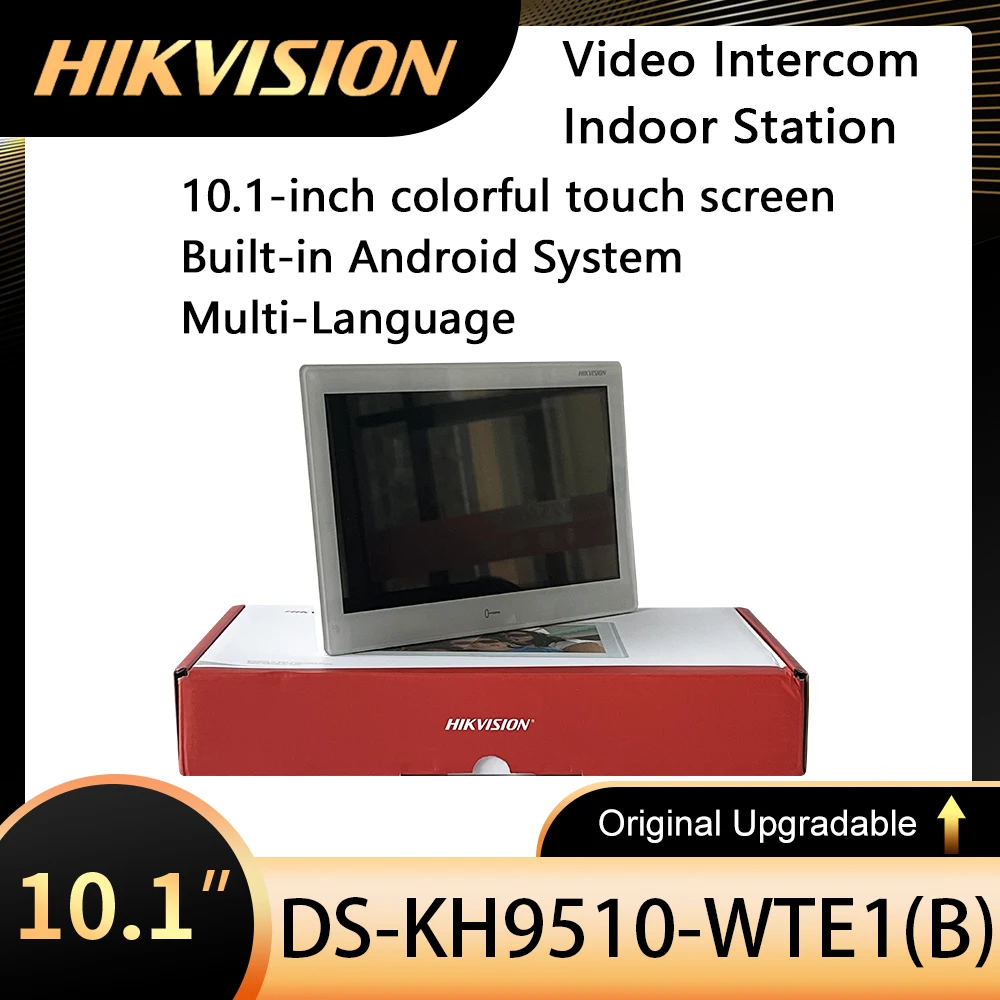 Hikvision DS-KH9510-WTE1(B) Video-Gegensprechanlage Android-Innenstation 10,1-Zoll-Standard-POE-WIFI-Monitor mit buntem Touchscreen Image