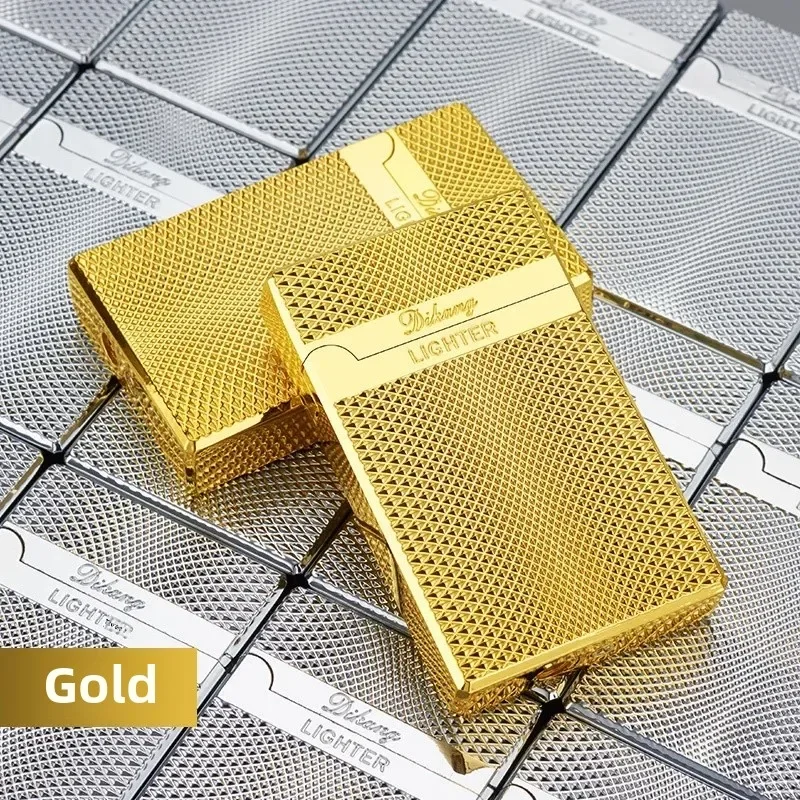 Winddichtes, hochwertiges, gerades Butan-Feuerzeug aus Metall, nachfüllbares Feuerzeug, Zigaretten-Gadgets für Männer, Geschenk, Großhandel, Direktverkauf Image