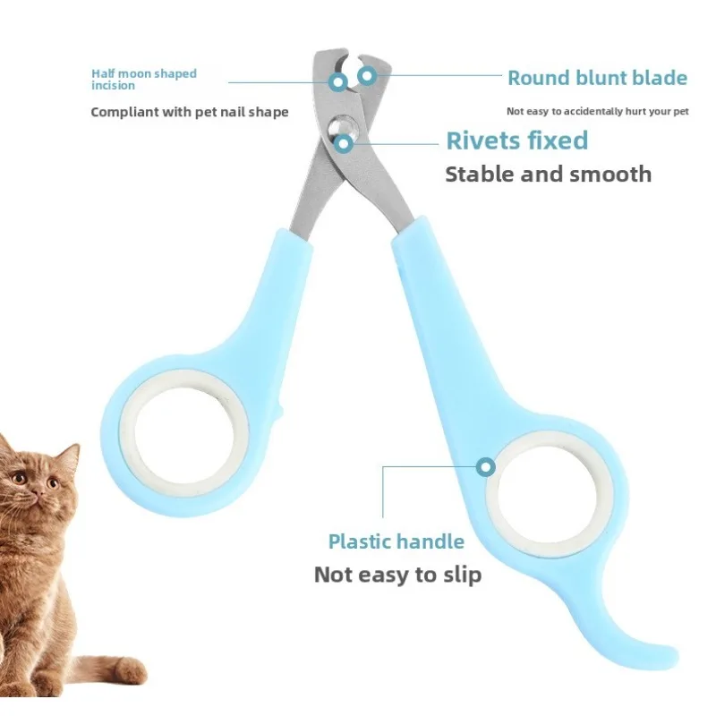 1 Stück Edelstahl-Nagelknipser für Hunde und Katzen – langlebiges Pflegewerkzeug für den Innenbereich im Tierhandlung/Heimpflege (sicheres Design) Image