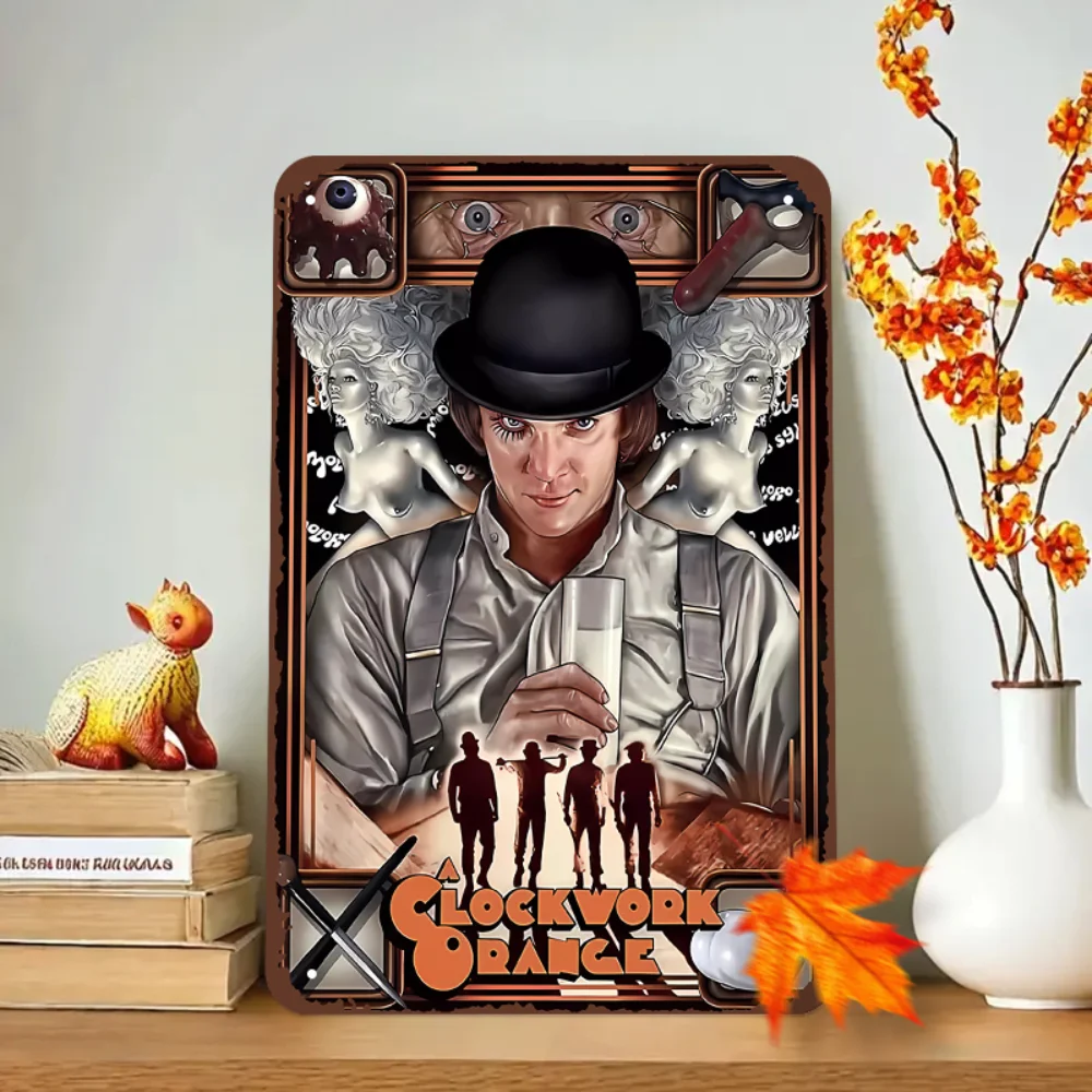 Vintage A Clockwork Orange Metal Art – rahmenloses wiederverwendbares Dekor – hochwertiger Druck für Wohnzimmer und Studien