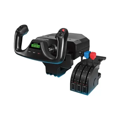 G PRO Flight Yoke System, Professional Simulation Yoke and Throttle Quadrant, 3 Modes, 75 Programmable Controls, Config