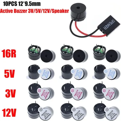 10PCS 3V 5V 12V Aktive Summer Magnetische Lange Dauer Beep Ton 12*9,5mm Neue und Original Für Arduino Mini Stecker Lautsprecher Image