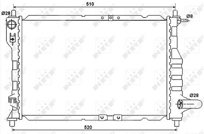 Nrf Kühler, Motorkühlung [Hersteller-Nr. 53068A] für Daewoo, Chevrolet Image