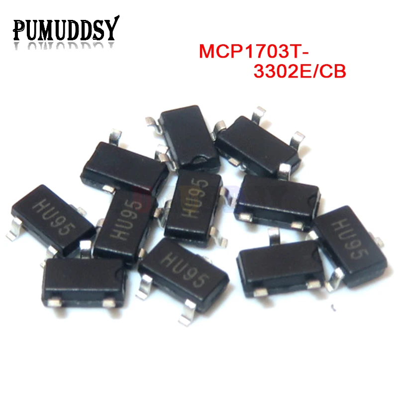 10pcs MCP1703T-3302E/cb sot-23 mcp1703 3,3 v sot23 mcp1703t neues original Image